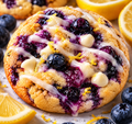 1 Dozen - Gourmet Lemon Blueberry Cookies